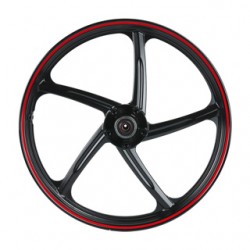 RIN DELANTERO 17 NEGRO FILO ROJO ITALIKA 125 Z (16-19)