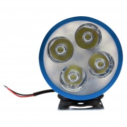 FARO AUXILIAR 4 LEDS CON ESTROBO AZUL 12V 4W