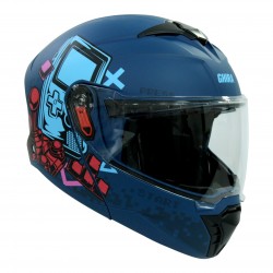 CASCO GHIRA GH1000PRO AZUL MATE GAMER CONTINUE ABATIBLE SVS