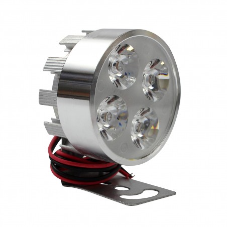 FARO AUXILIAR 4 LEDS CON ESTROBO PLATEADO 12V 4W SUSTITUYE A 99-5027-001