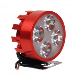 FARO AUXILIAR 4 LEDS CON ESTROBO ROJO 12V 4W SUSTITUYE